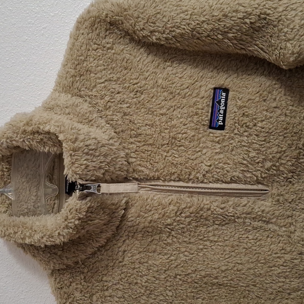 Patagonia Los Gatos 1/4 Zip Fleece Pullover Tan Sweater Size Medium - Picture 3 of 4